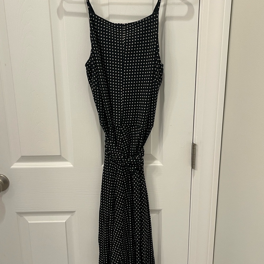 London Times Black and White Spaghetti Strap Dress